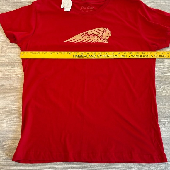 Indian Motorcycle Sturgis Women’s Tee Red Warbonnet Graphic on both sides XL NWT - Picture 8 of 8